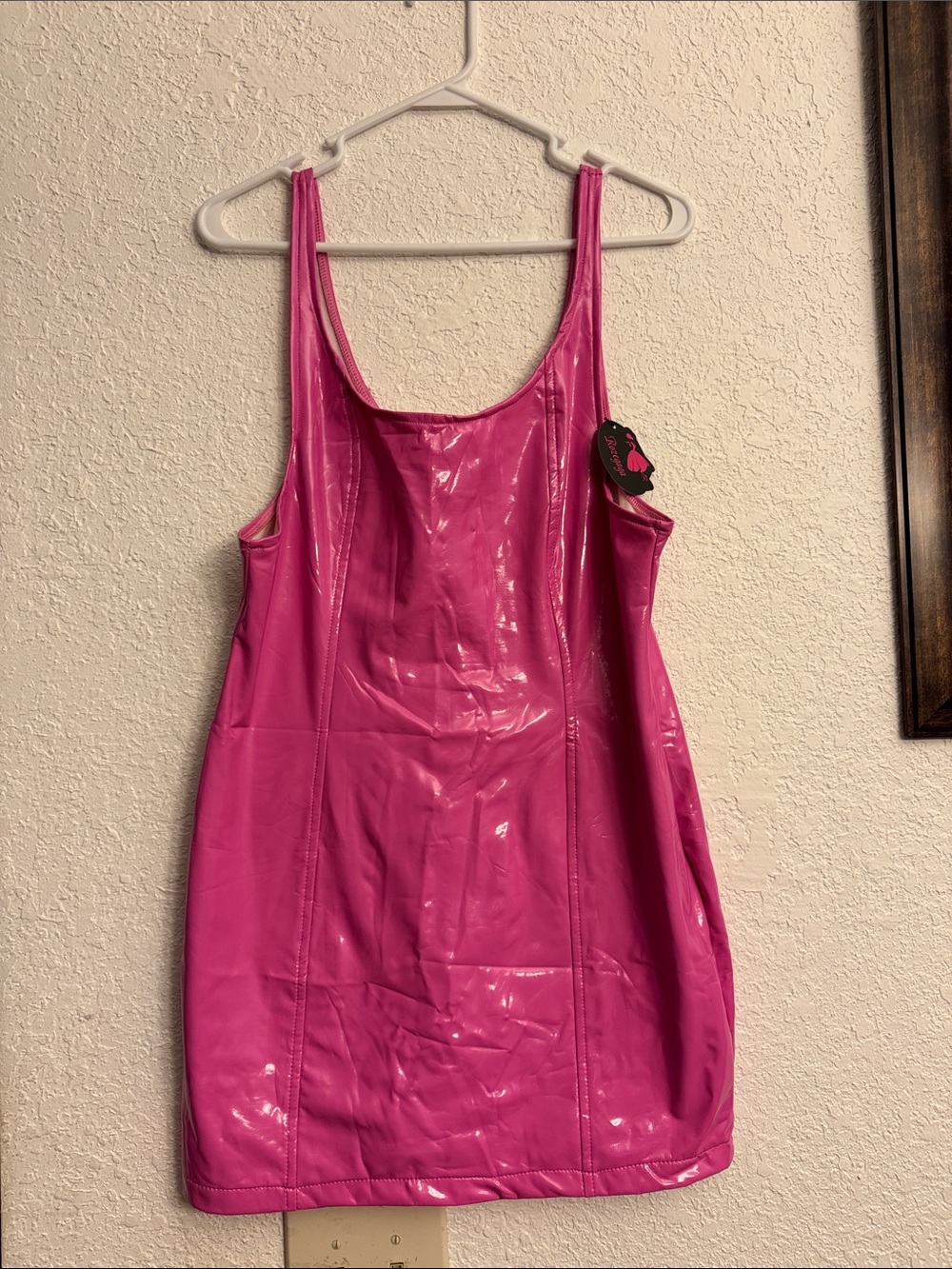 Sleek Hot Pink Sleeveless Mini Dress